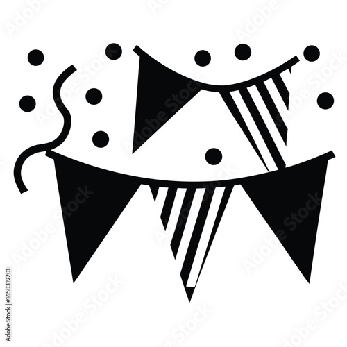 party streamer vector icon