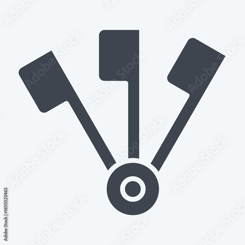 Icon Measuring Spoons. related to Kitchen Utensils symbol. glyph style. design editable