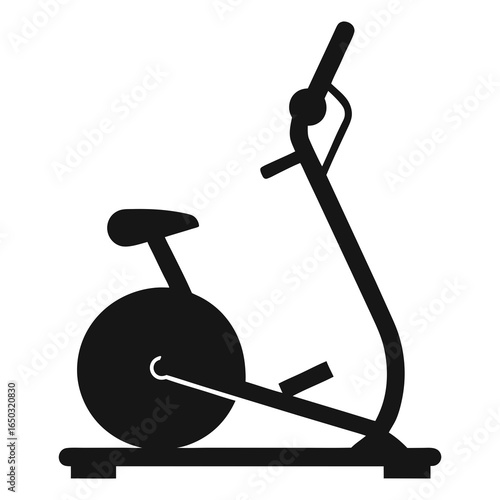 Elliptical trainer silhouette vector illustration