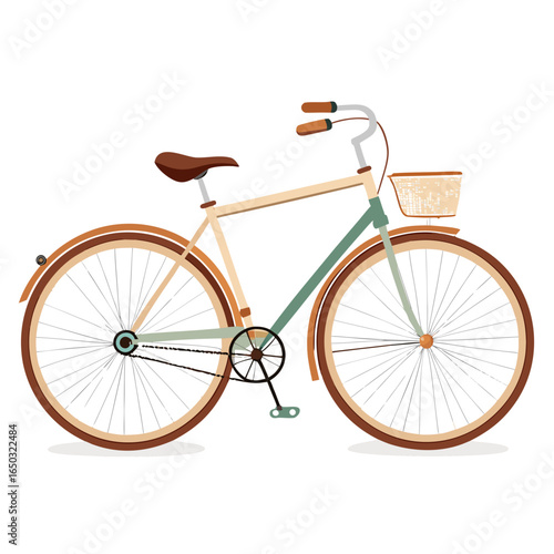 red bicycle on white background