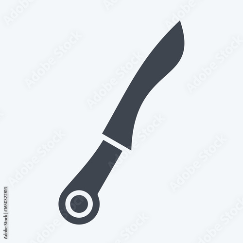 Icon Knife. related to Kitchen Utensils symbol. glyph style. design editable
