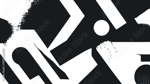 Abstract halftone irregular glitch pattern