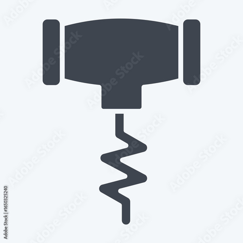Icon Corkscrew. related to Kitchen Utensils symbol. glyph style. design editable