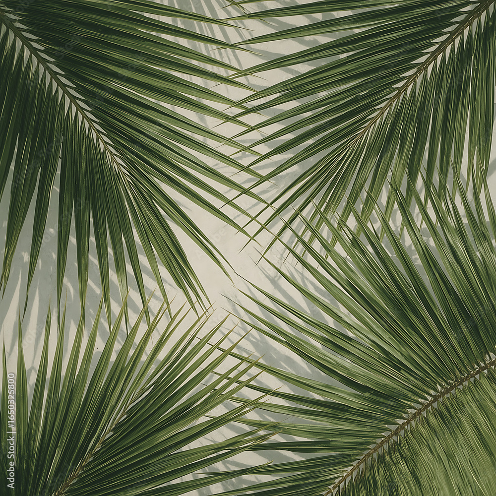 Fototapeta premium palm leaves background