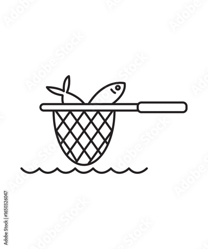 fishing icon, vector best line icon.