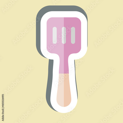 Sticker Spatula. related to Kitchen Utensils symbol. design editable