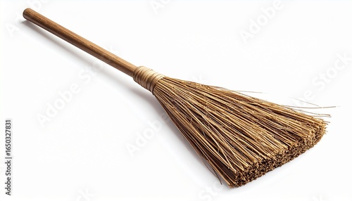 Wallpaper Mural Simple Realistic Traditional Wooden Straw Broom Object for Cleaning Purpose Torontodigital.ca