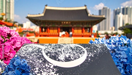 Korean temple in a park setting