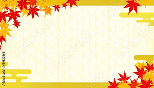 Autumnal Japanese-style background