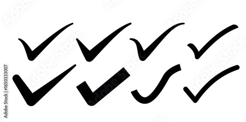 Check Mark Silhouette Icons