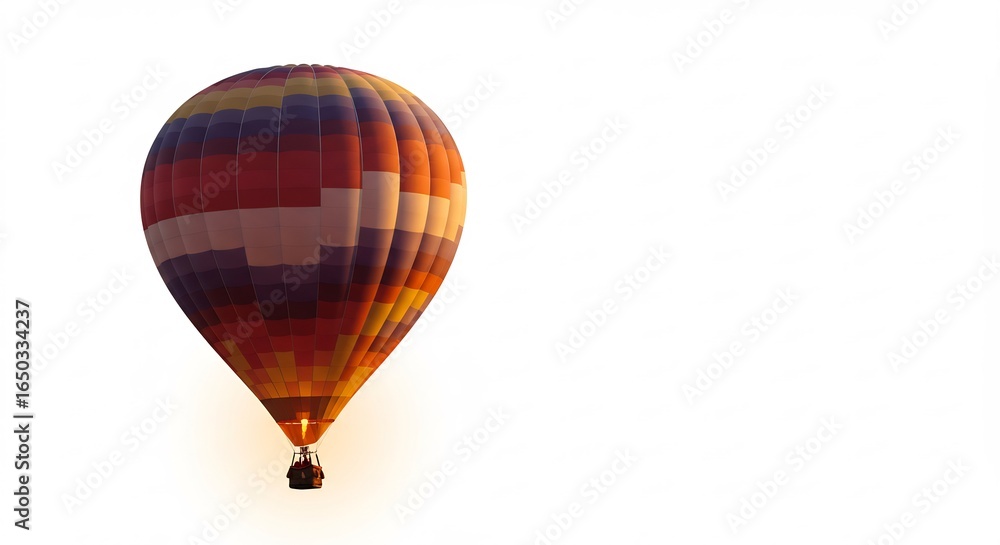 Obraz premium 輝く熱気球 朝焼け空高く舞い上がる. AI Generated