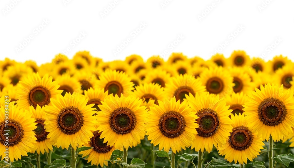 Obraz premium Sunflowers Field with Summer Bloom.