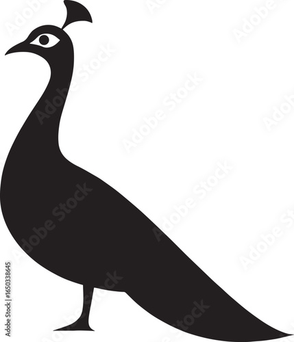 Peacock Silhouette Illustration