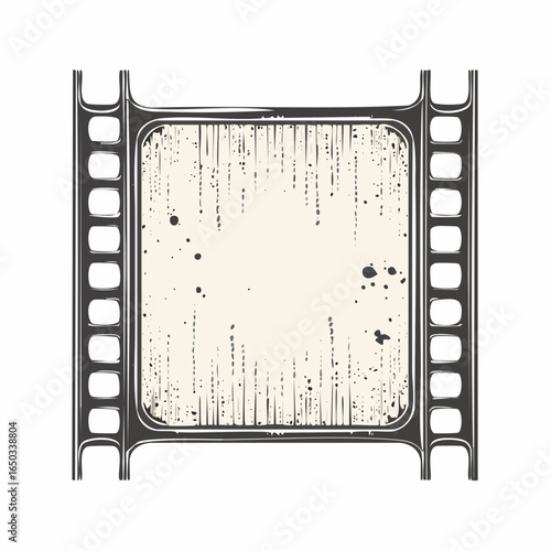 Damaged film strip effect with high detail and authentic aging marks