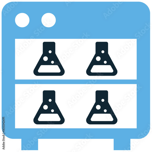 Lab incubator icon vector. A simple icon representing scientific research, microbiology, and lab experiments. Perfect for healthcare, education, and technology projects needing a laboratory equipment 