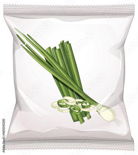 Vector Snack Package with Lemongrass Illustration