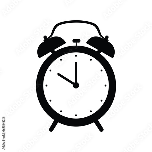Retro alarm clock vector illustration vintage timekeeper wake up call morning routine classic timepiece