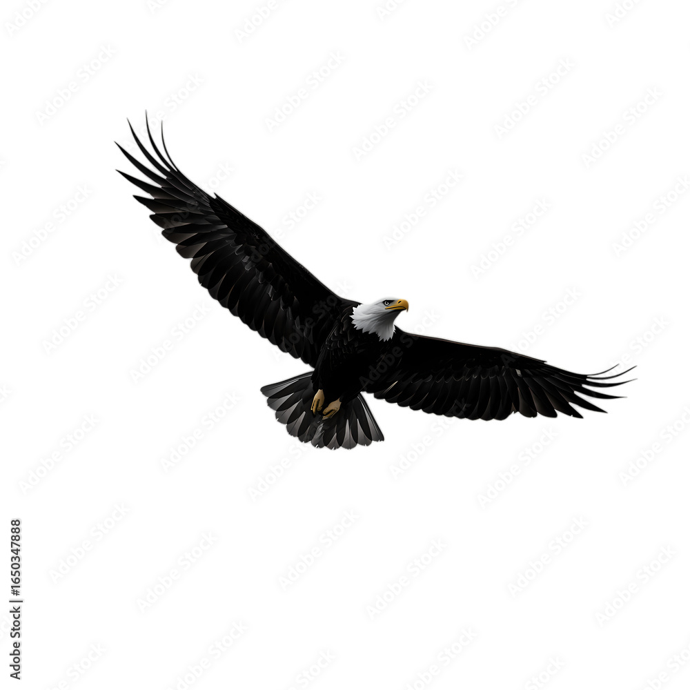 Obraz premium Majestic Bald Eagle in Flight: Powerful Bird Photography