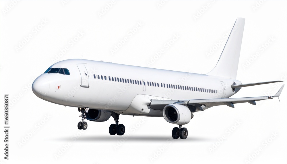 Fototapeta premium airplane on the white background 