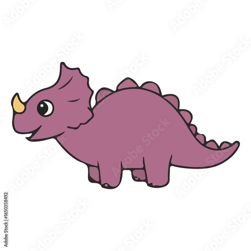 Cute and Adorable Cartoon Dinosaur Icon and Sticker, Cute dinosaur design, Prehistoric dinosaur