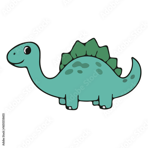 Cute and Adorable Cartoon Dinosaur Icon and Sticker, Cute dinosaur design, Prehistoric dinosaur