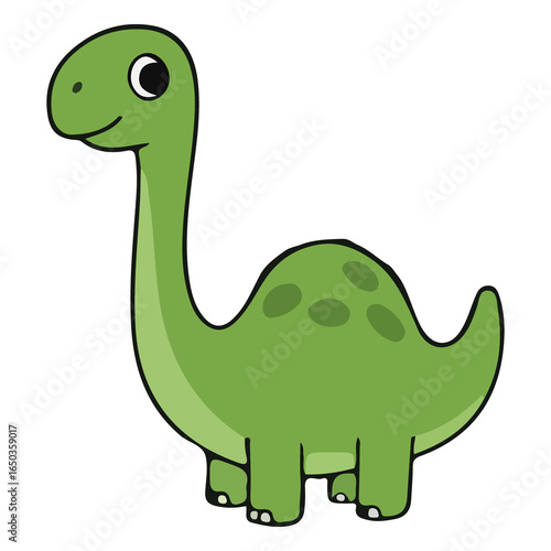 Cute and Adorable Cartoon Dinosaur Icon and Sticker, Cute dinosaur design, Prehistoric dinosaur