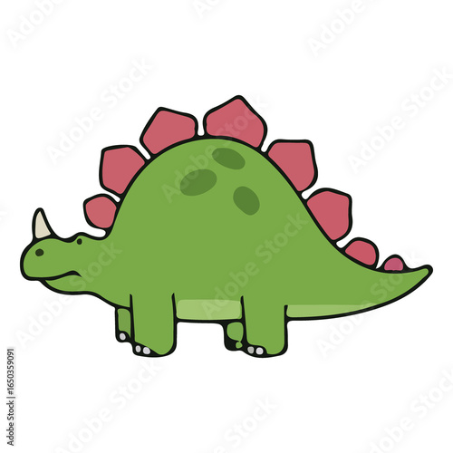 Cute and Adorable Cartoon Dinosaur Icon and Sticker, Cute dinosaur design, Prehistoric dinosaur