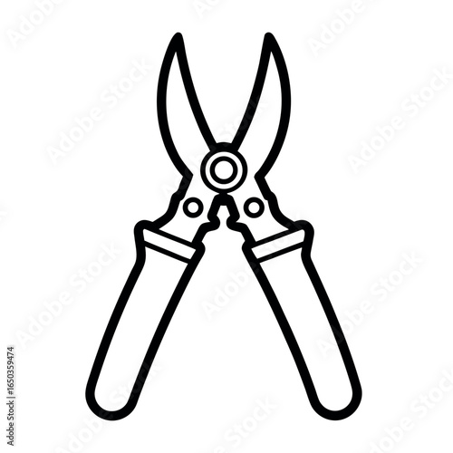 Pruning shears icon secateurs gardening tool
