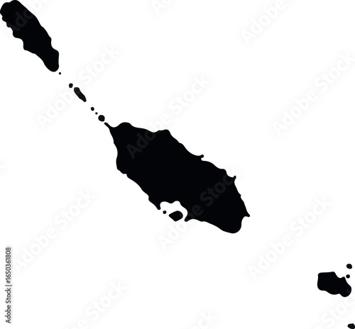 detailed vector map of the cook islands with country outline silhouette and political borders on a white background, isolated oceania island nation cartography illustration for geography and travel de