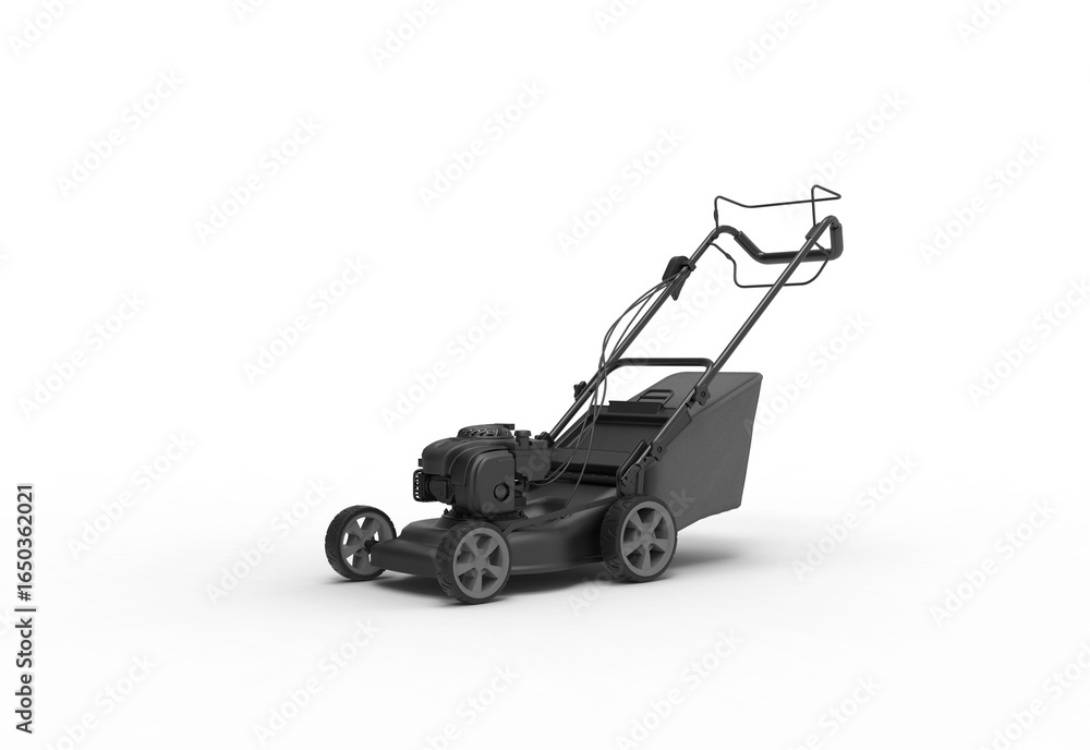 Fototapeta premium grass cutter angle view with shadow 3d render