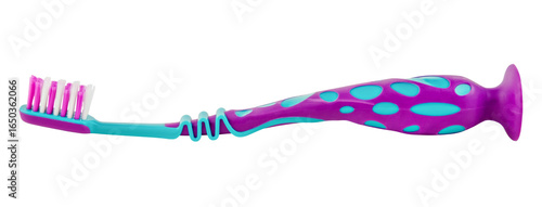 Wallpaper Mural blue with lilac toothbrush isolated on white background Torontodigital.ca