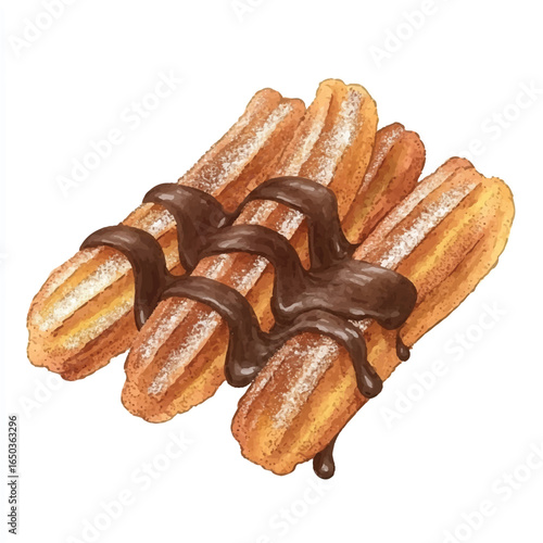 a cute crispy churros dusted with cinnamon sugar