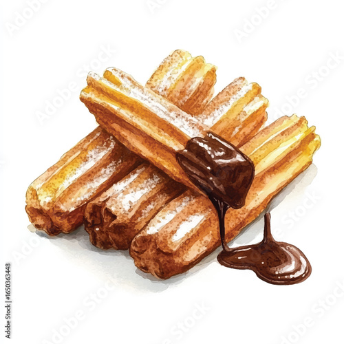 a cute crispy churros dusted with cinnamon sugar