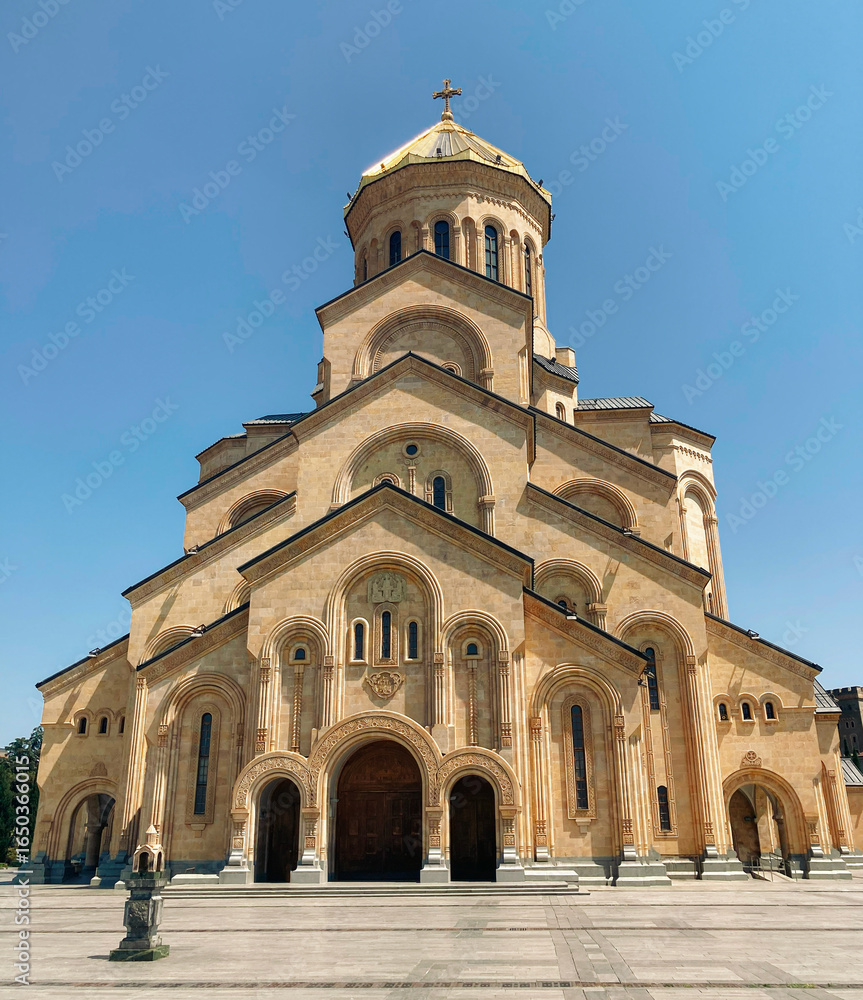 Fototapeta premium Holy Trinity Cathedral of Tbilisi, Georgia. Orthodox church