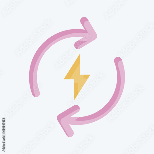 Icon Recharge. related to Charging symbol. flat style. design editable