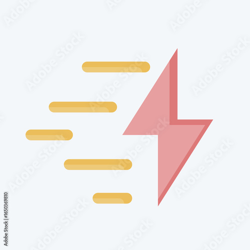 Icon Fast Charging. related to Charging symbol. flat style. design editable
