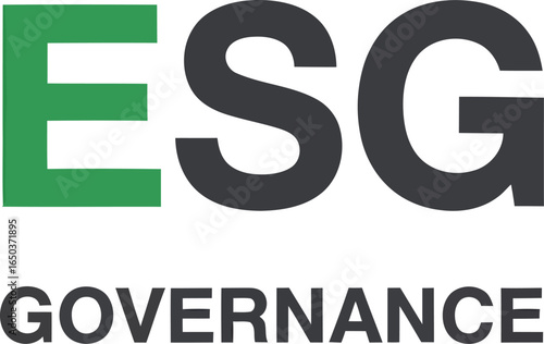 The ESG acronym logo with a green 'E' for Environmental and the word 'Governance' spelled out below in grey text on a white background.