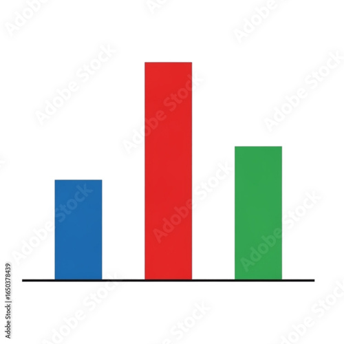 Simple Bar Chart Vector for Data and Growth Comparison