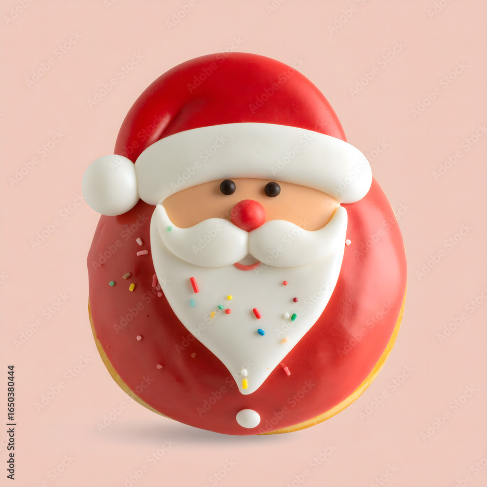 Fototapeta premium Santa Christmas Donut