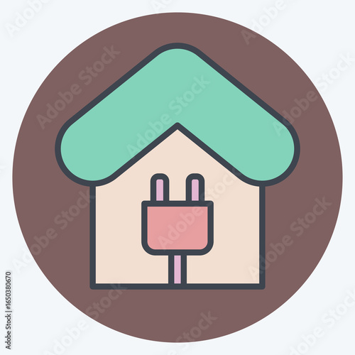 Icon Charging Charging. related to Charging symbol. color mate style. design editable