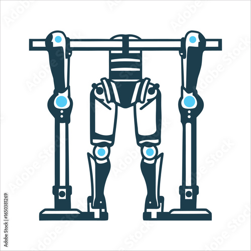 Industrial Exoskeleton Support Frame Illustration Exoskeleton Industrial Supportive frame for heavy lifting