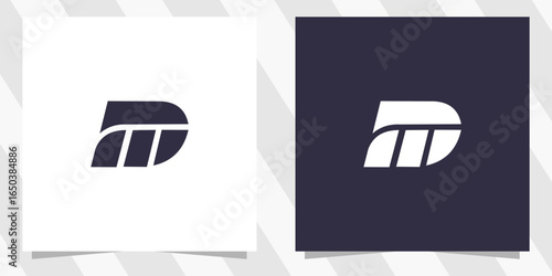 letter dm md logo design vector