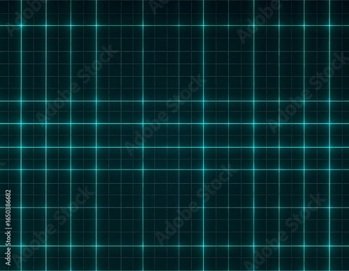 Teal Grid with Digital Abstract Background.