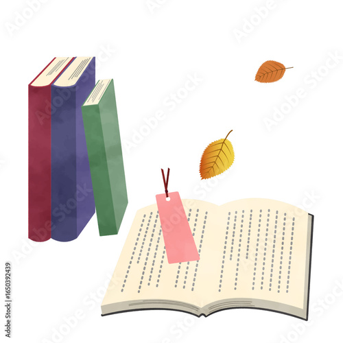 読書の秋（水彩風）