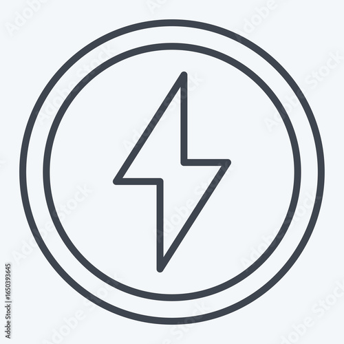 Icon Energy. related to Charging symbol. line style. design editable
