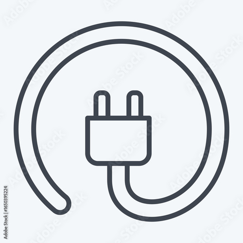 Icon Plug. related to Charging symbol. line style. design editable