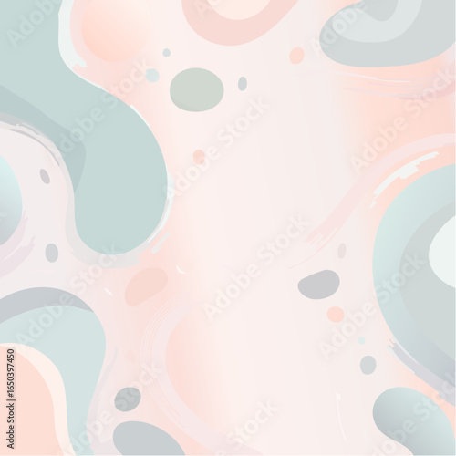 Gentle organic abstract shapes for calm and modern vector designs