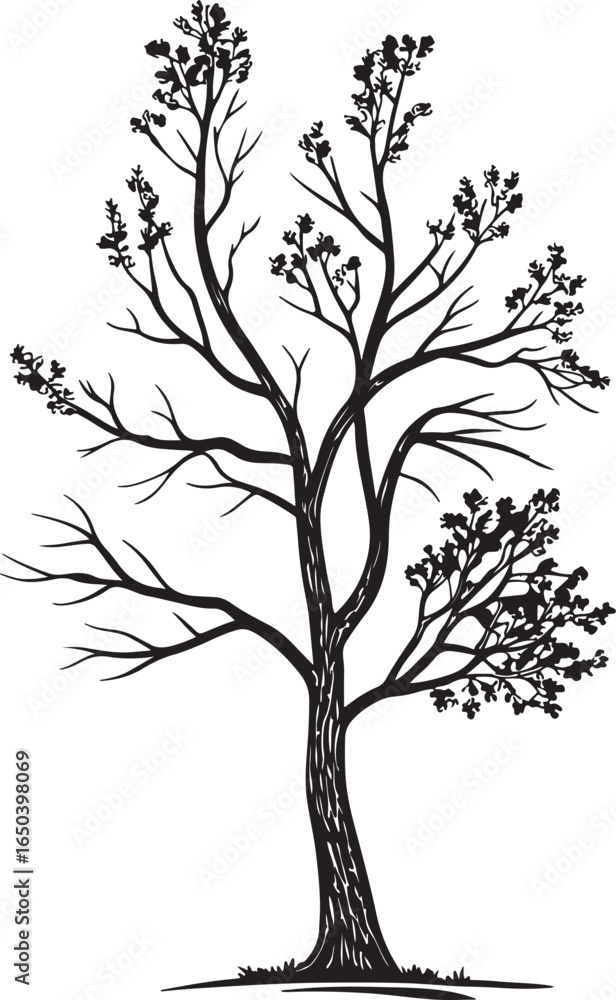 Obraz premium tree silhouette vector