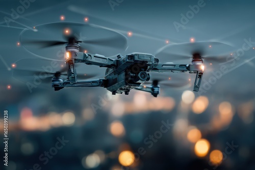 Advanced military drone equipped with neural network technology for next generation operations in urban environments