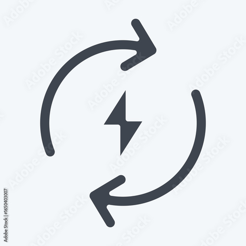 Icon Recharge. related to Charging symbol. glyph style. design editable